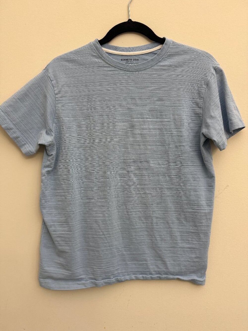 Light Blue Casual Textured TShirt - Kenneth Cole Size Small